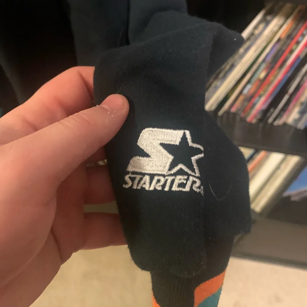 Gorgeous Rare Vintage Miami Dolphins Starter Hoodie - Picture 3 of 7